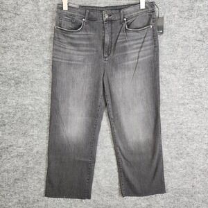 NWT Joe's Jeans Flawless High Rise‎ Wide Leg Crop Women's 32X26 Black Fade Denim
